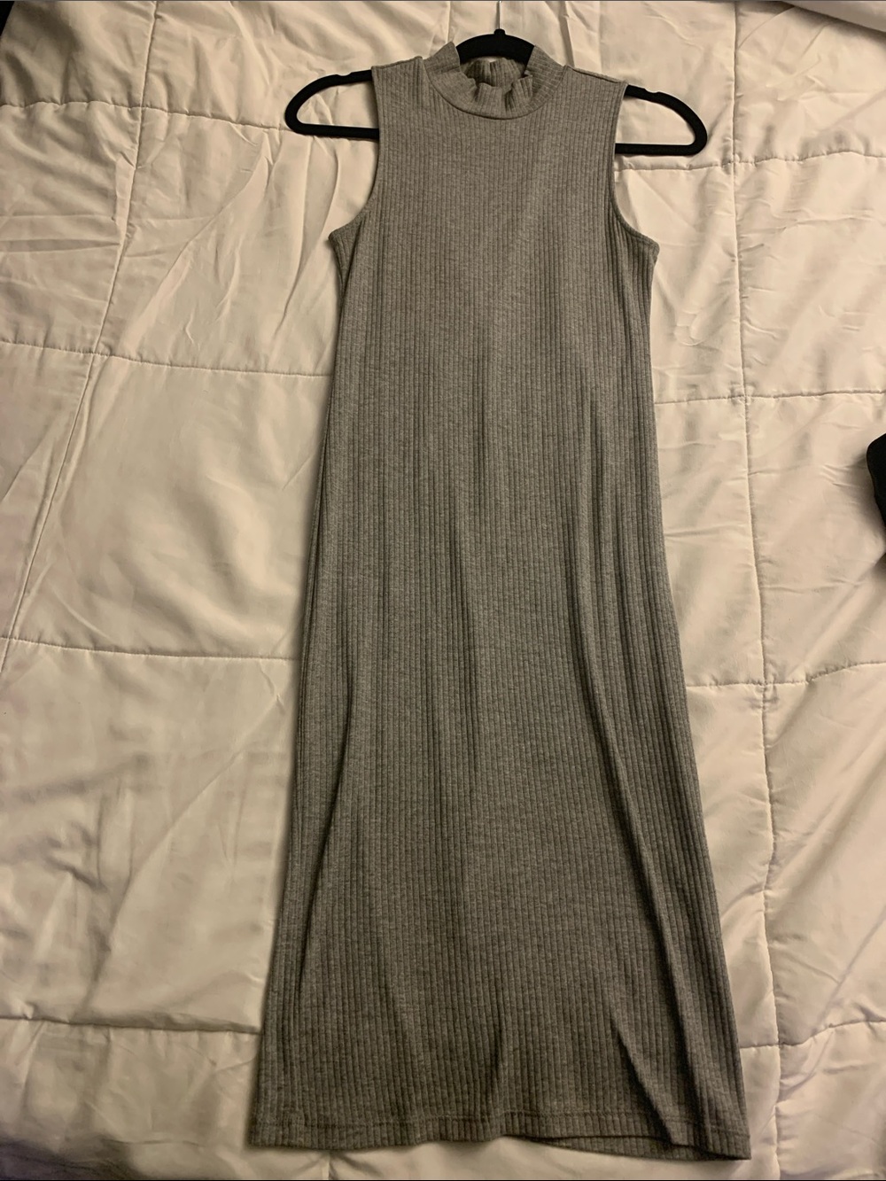 H&M Sleeveless Ribbed Maxi Dress - Gray